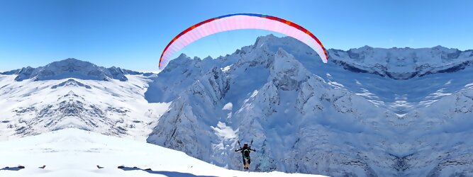Trip Unterkunft - Paragleiten im Winter die Freizeit spüren und schwerelos über die Tiroler Bergwelt fliegen. Auch für Anfänger werden Flüge, Tandemflüge angeboten.
